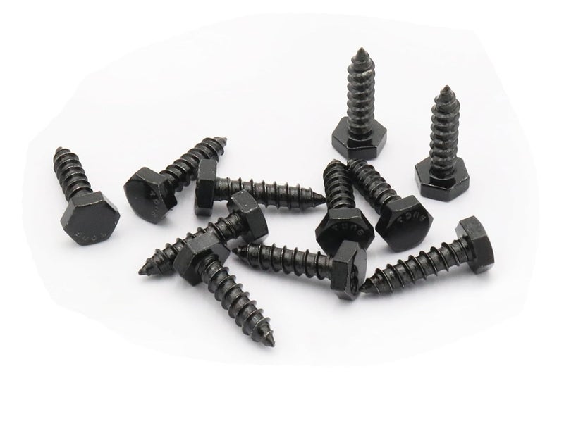 LBY 32pcs Lag Screws, 1/4" x 1" Hex Head Lag Screws Bolts (with Washers), Heavy-Duty Wood Screws for Decking & Structural Fastening, 304 Stainless Steel, (Black) - Image 4
